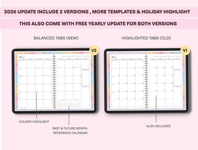 All-in-One Digital Planner 2026, 2027, 2028 Digital Planner, Digital Journal, Digital Goodnotes Template, Weekly, Daily Planner, Notability