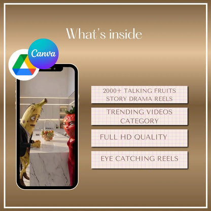 Over 2000 Dramatic Talking Fruit Videos (Reels Pack) | Viral Videos for TikTok and Instagram | Fruit Love Island Reels