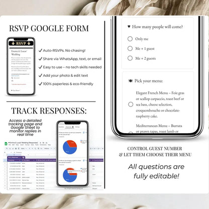 Wedding RSVP Invite Digital Wedding Invitation with Embedded Countdown Timer, Trackable RSVP and Map, Canva Template Website Wedding Evite